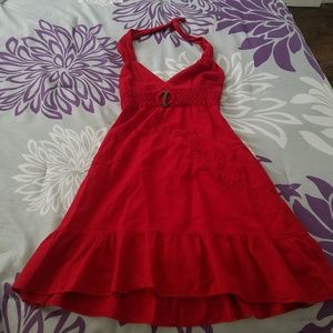 Giocam Red Halter Dress